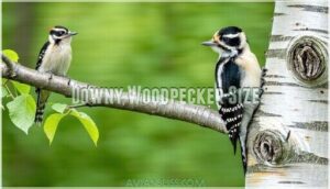 downy woodpecker size