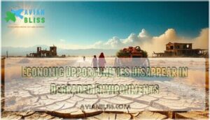 economic opportunities disappear in degraded environments