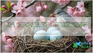 egg, hatchling, and nestling phases