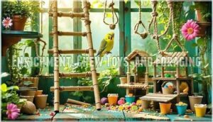 enrichment, chew toys, and foraging