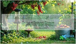 environmental factors attracting black birds daily