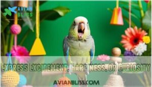 express excitement, happiness, or curiosity