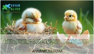 eye opening and sensory capabilities