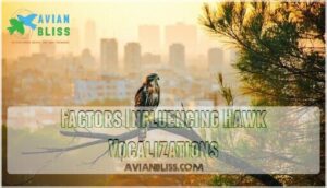 factors influencing hawk vocalizations