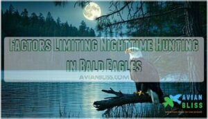 factors limiting nighttime hunting in bald eagles
