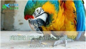 feather and beak abnormalities