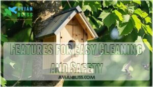 features for easy cleaning and safety