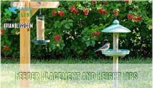 feeder placement and height tips