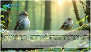 female and juvenile identification tips