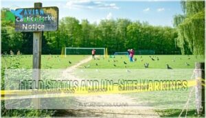 field status and on-site markings field status and on-site markings