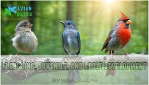 fledgling, juvenile, and adult development