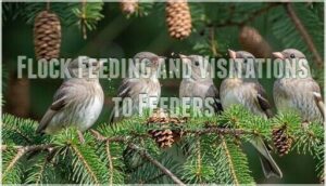 flock feeding and visitations to feeders