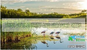 food availability and foraging sites