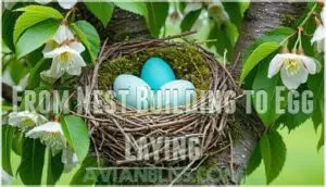 from nest building to egg laying