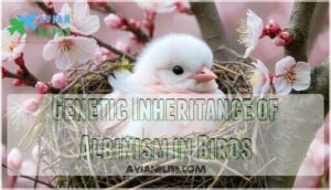 genetic inheritance of albinism in birds