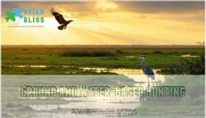 ground and water-based hunting