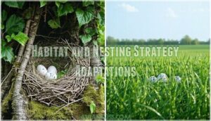 habitat and nesting strategy adaptations