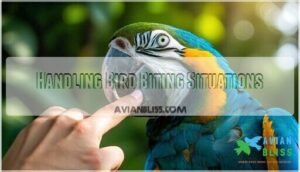 handling bird biting situations