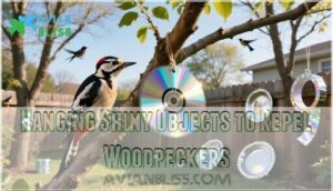 hanging shiny objects to repel woodpeckers hanging shiny objects to repel woodpeckers