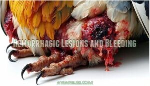 hemorrhagic lesions and bleeding