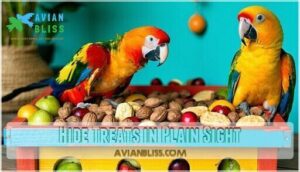 hide treats in plain sight
