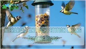 hierarchy and competition among feeding birds