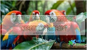 how do avian respiratory infections spread