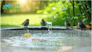 how often to clean and change bird bath water