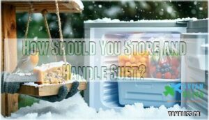 how should you store and handle suet