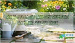 how to clean a bird bath