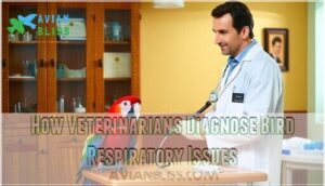 how veterinarians diagnose bird respiratory issues