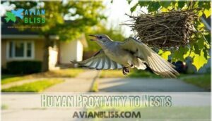 human proximity to nests