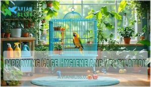 improving cage hygiene and ventilation
