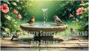include a water source for drinking and bathing