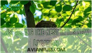 installing the nest in its new location