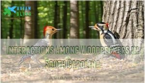 interactions among woodpeckers in south carolina