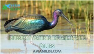 iridescent feathers and shimmering colors