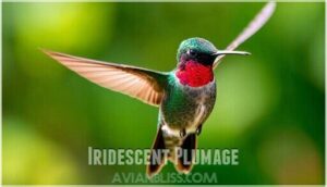 iridescent plumage