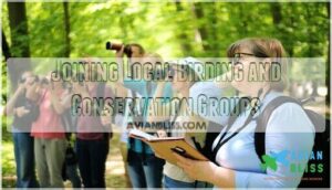 joining local birding and conservation groups