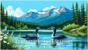 key features and locations