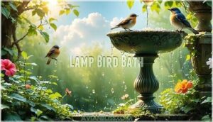 lamp bird bath