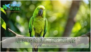 limping or favoring one leg