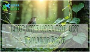 loud chip call and dry trilling song