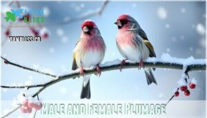 male and female plumage male and female plumage