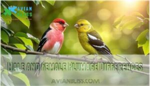 male and female plumage differences