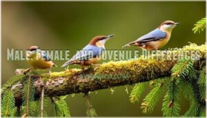 male, female, and juvenile differences