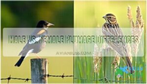 male vs. female plumage differences