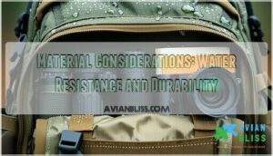 material considerations: water resistance and durability