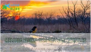 melodic rising-and-falling whistles