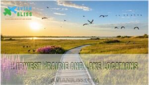 midwest prairie and lake locations